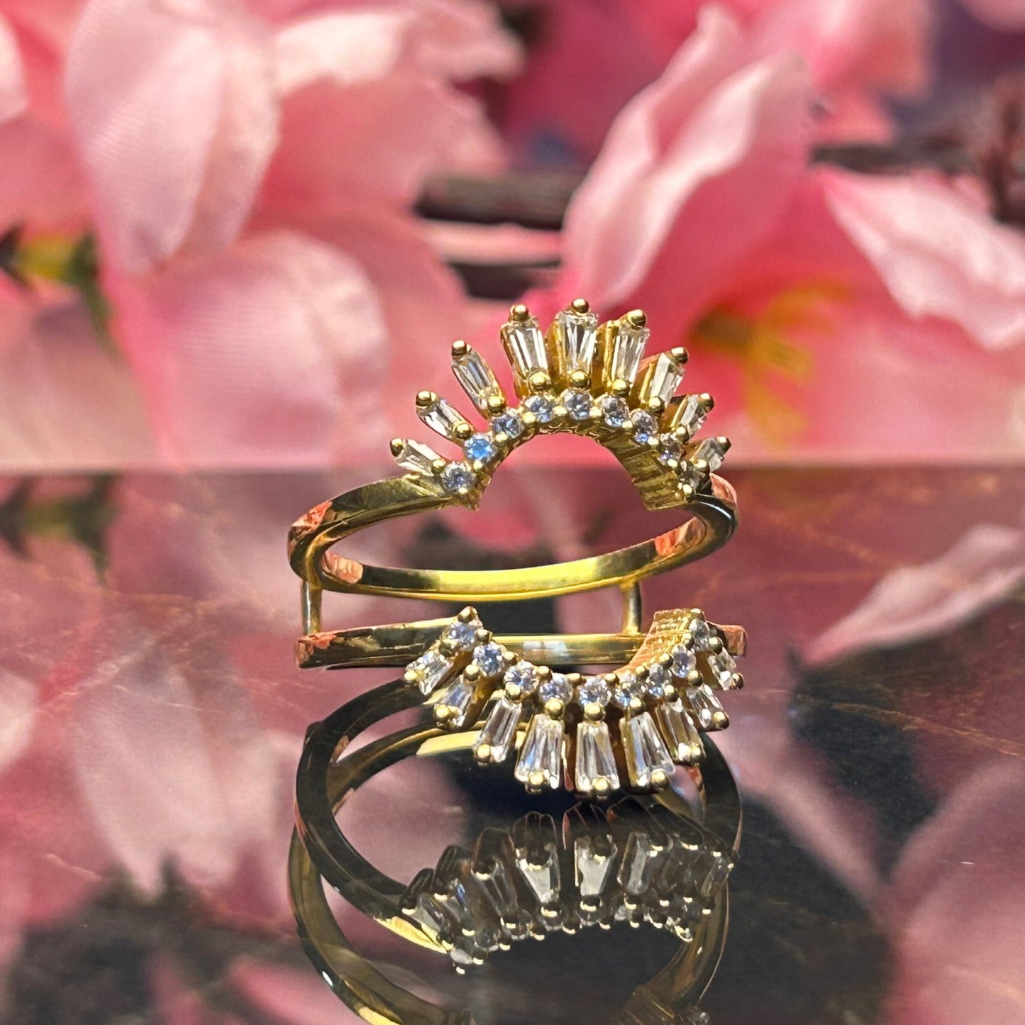 Anillo de boda potenciador de anillo Sunburst 