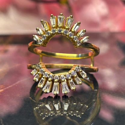 Anillo de boda potenciador de anillo Sunburst 