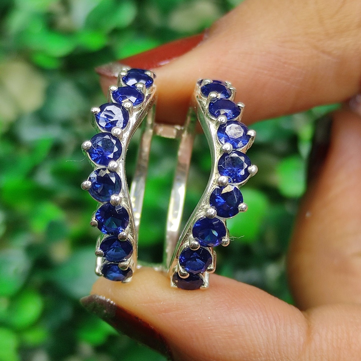 Blue Sapphire Ring Guard- Wedding Engagement Ring Enhancer Wrap- Custom Birthstone Ring Jacket