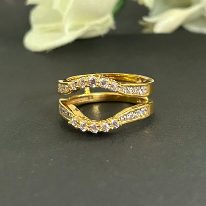 Anillo de bodas de diamantes ovalados