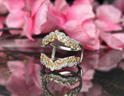 Ringschutz mit Vintage-Diamant in Champagner