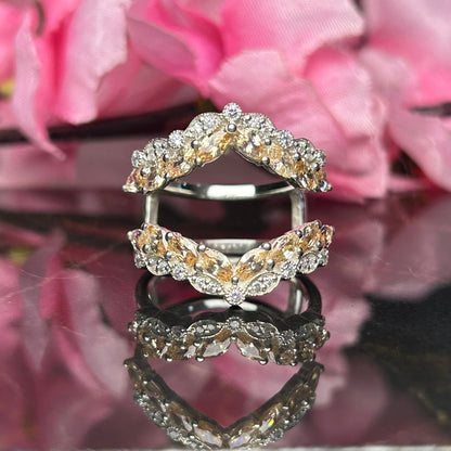 Ringschutz mit Vintage-Diamant in Champagner