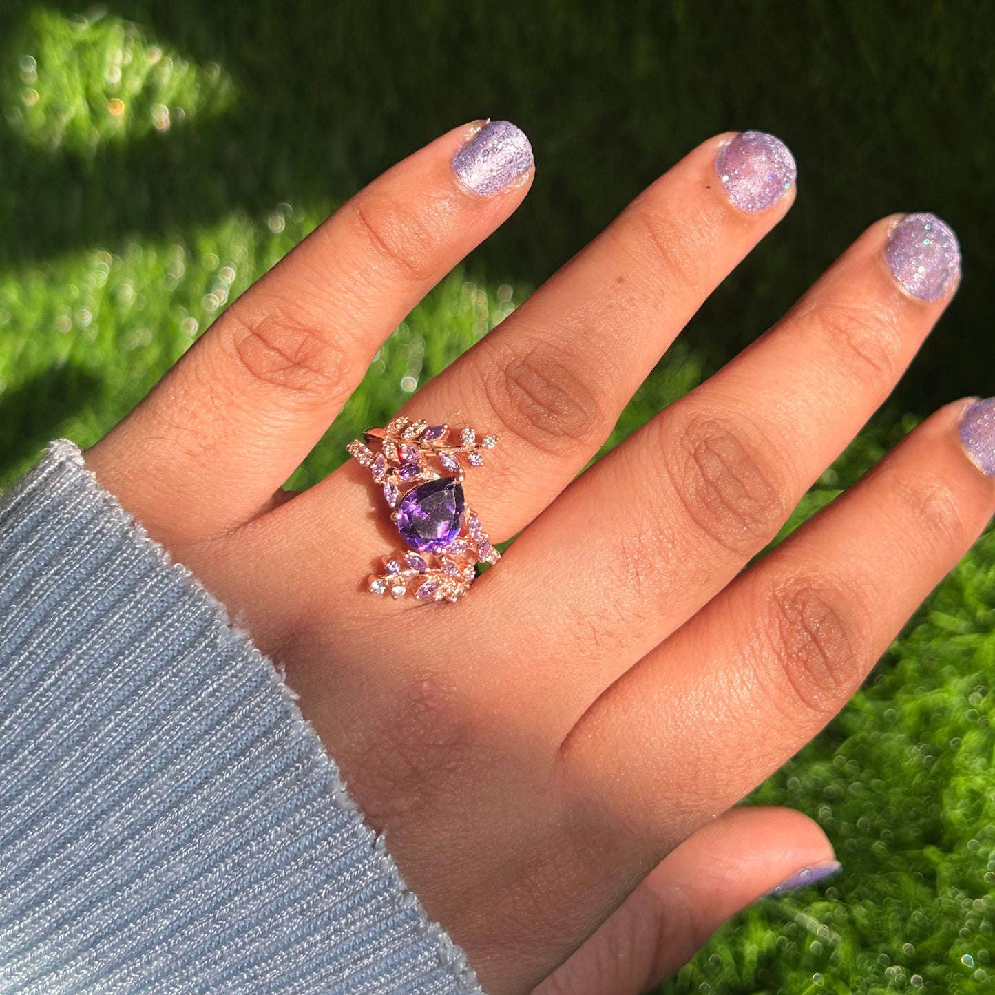 Lila Amethyst Aggie Ring Enhancer