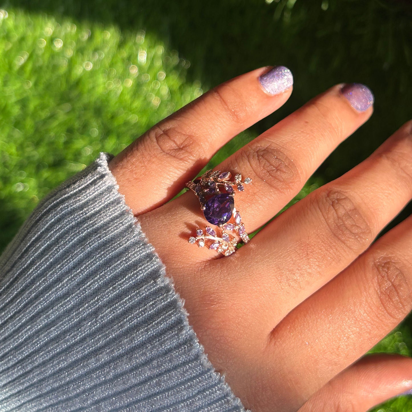 Lila Amethyst Aggie Ring Enhancer