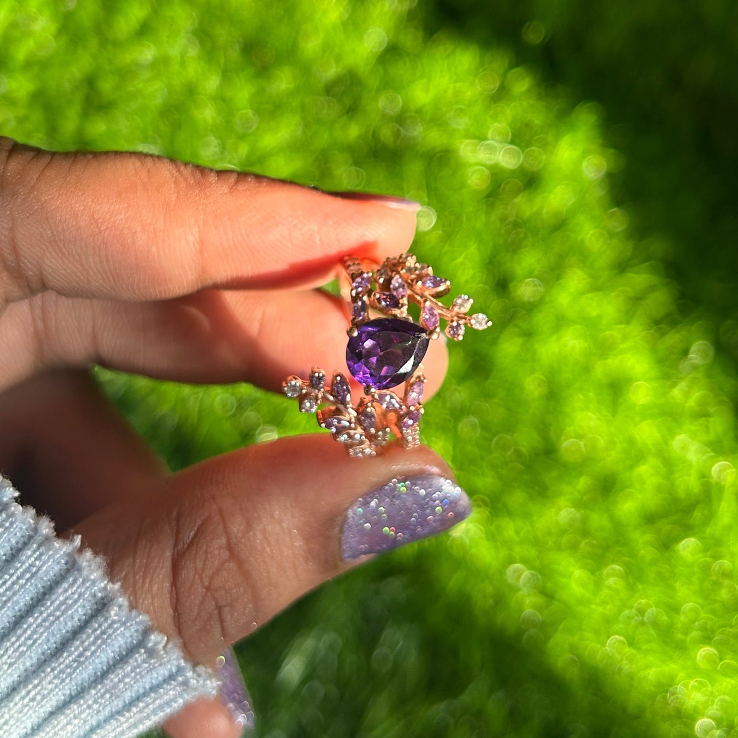 Lila Amethyst Aggie Ring Enhancer