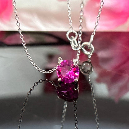 Ruby Solitaire Pendant- July Birthstone Jewelry- Ruby Necklace In 925 Sterling Silver