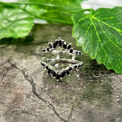 Grüner Smaragd-Diamant-Ring-Verstärker