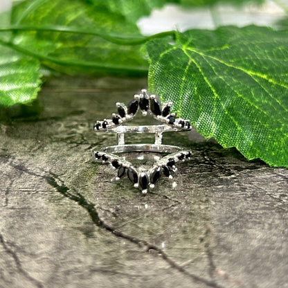 Grüner Smaragd-Diamant-Ring-Verstärker