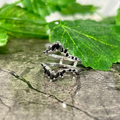 Grüner Smaragd-Diamant-Ring-Verstärker