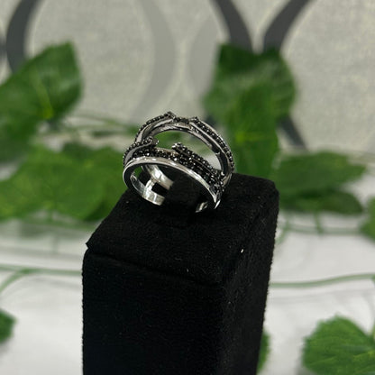 Anillo de bodas de diamantes marrones naturales