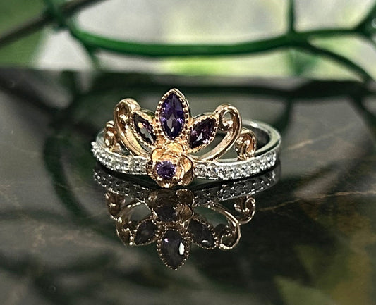 Rapunzel Lila Amethyst Verlobungsring