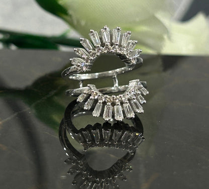 Anillo de boda potenciador de anillo Sunburst 