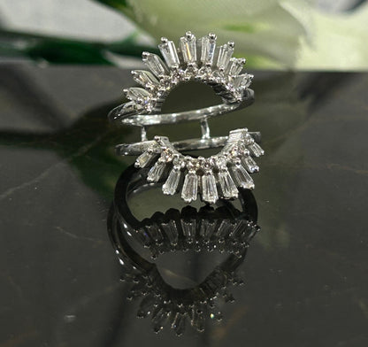 Anillo de boda potenciador de anillo Sunburst 