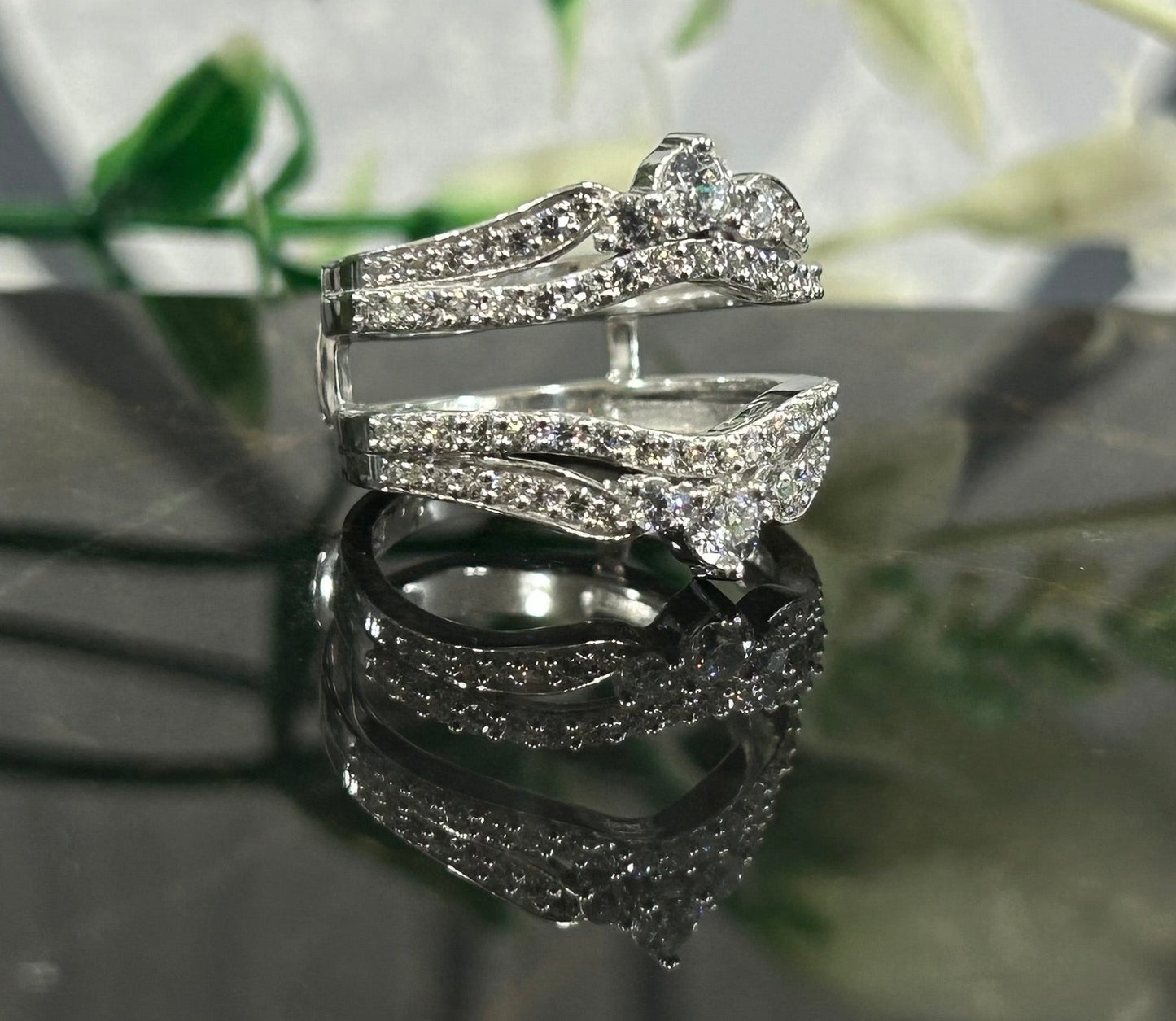 1.59Ct. Round Cut Diamond Women's Ring Enhancer Engagement Ring Guard