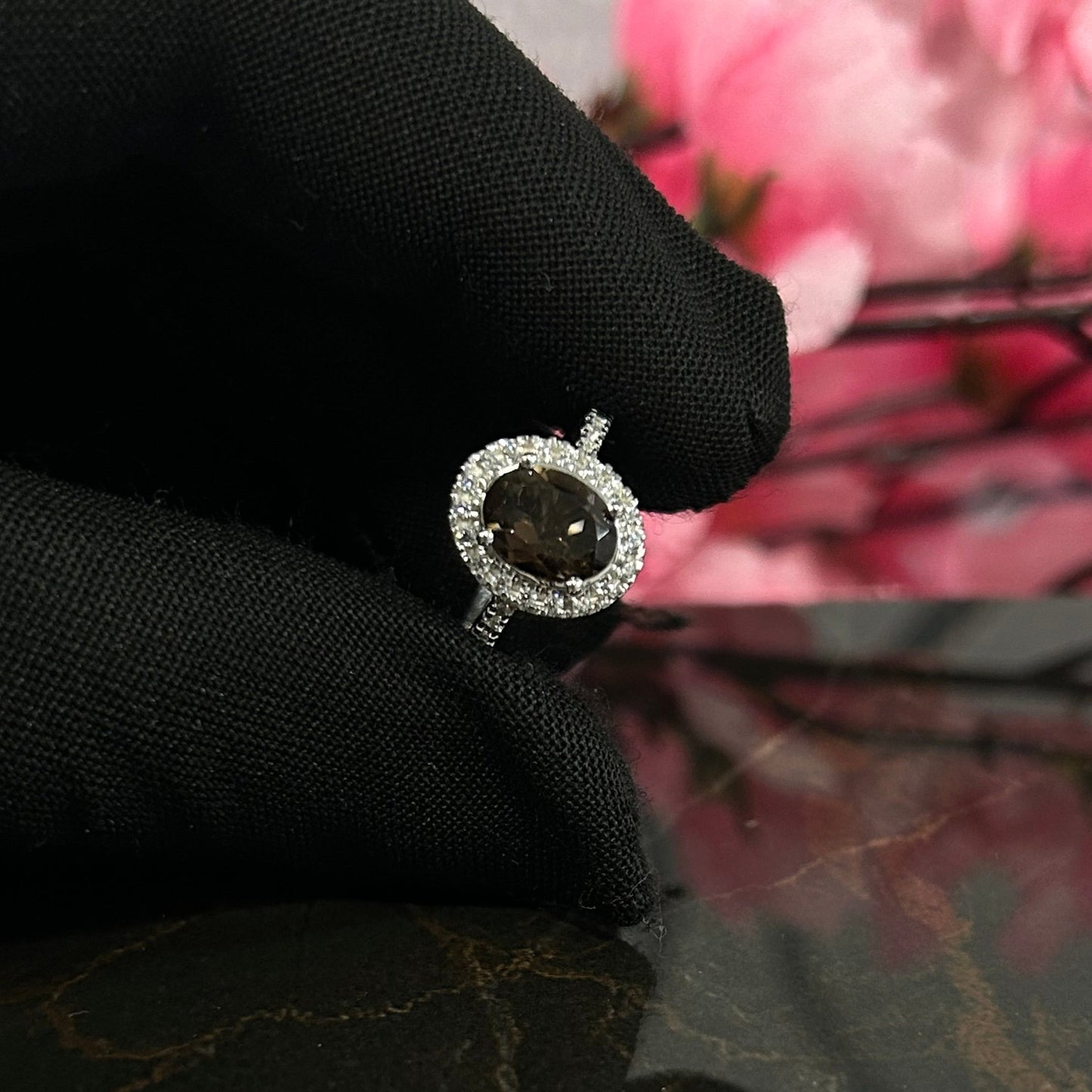 Verlobungsring mit natürlichem Champagner-Diamant