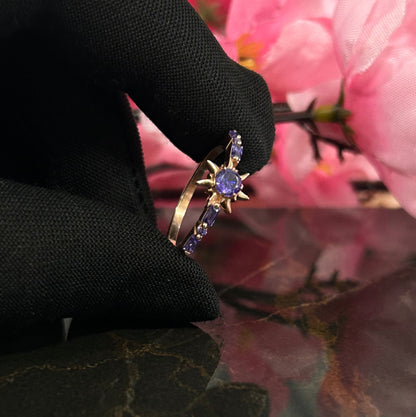 Rapunzel Lila Amethyst Verlobungsring