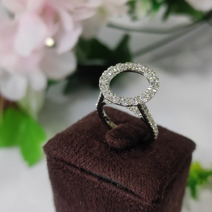 Envoltura potenciadora de anillo de diamante blanco y marrón champán de 1,20 quilates