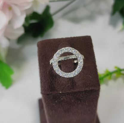 Envoltura potenciadora de anillo de diamante blanco y marrón champán de 1,20 quilates